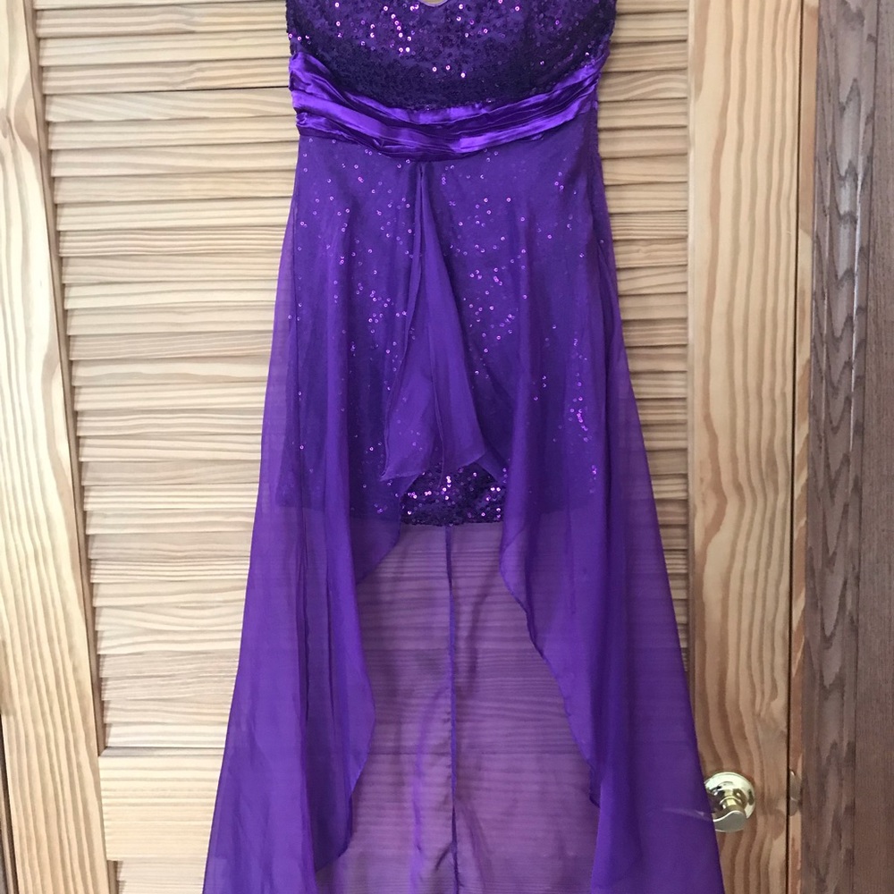 Purple Formal High Low Dress